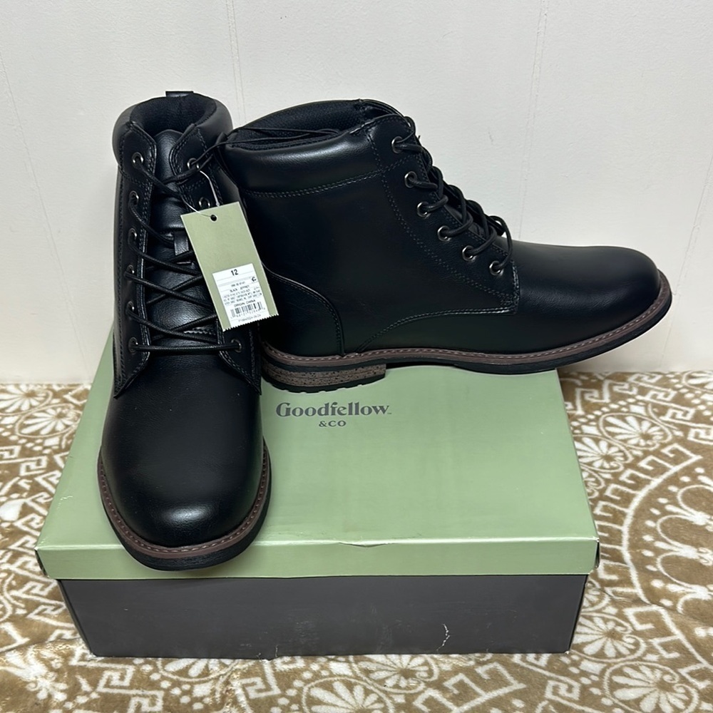 Goodfellow & Co Black Leather Ankle Boots
